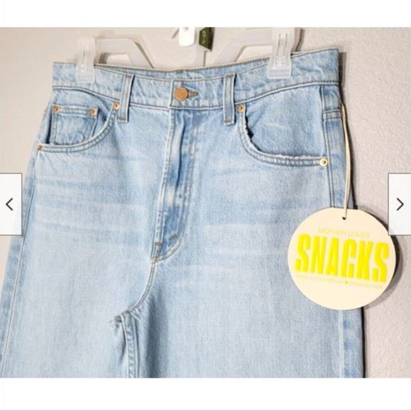 NWT Mother SNACKS The Fun Dip Puddle Sliced Jeans Lots of Nibbles 26 - Picture 4 of 15